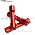 Kebuntuan Aluminium Round-step M3 Merah